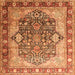 Serging Thickness of Persian Orange Traditional Rug, tr1213org