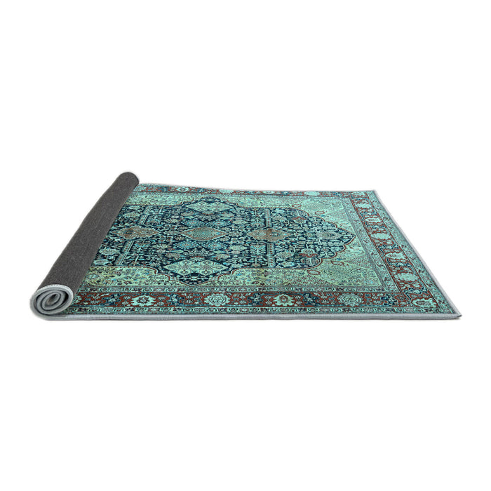 Sideview of Persian Light Blue Traditional Rug, tr1213lblu