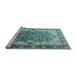 Sideview of Machine Washable Persian Light Blue Traditional Rug, wshtr1213lblu