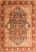 Serging Thickness of Machine Washable Persian Orange Traditional Area Rugs, wshtr1213org