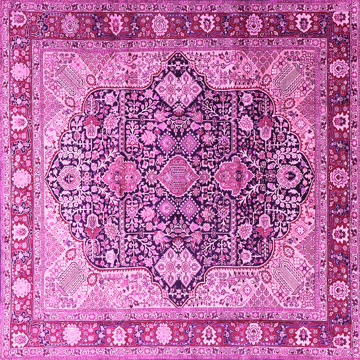 Square Persian Pink Traditional Rug, tr1213pnk