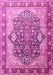 Machine Washable Persian Pink Traditional Rug, wshtr1213pnk