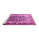 Sideview of Machine Washable Persian Pink Traditional Rug, wshtr1213pnk