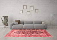 Machine Washable Persian Red Traditional Rug, wshtr1213red