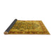 Sideview of Persian Yellow Traditional Rug, tr1213yw