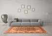 Machine Washable Persian Orange Traditional Area Rugs in a Living Room, wshtr1213org