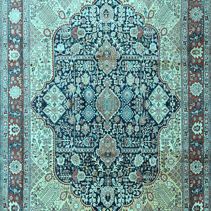 Machine Washable Persian Light Blue Traditional Rug, wshtr1213lblu