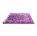 Sideview of Machine Washable Persian Purple Traditional Area Rugs, wshtr1213pur