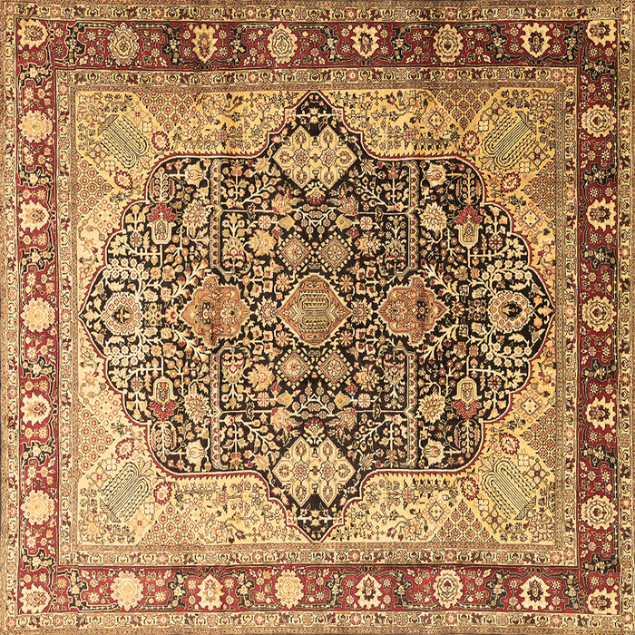 Square Machine Washable Persian Brown Traditional Rug, wshtr1213brn