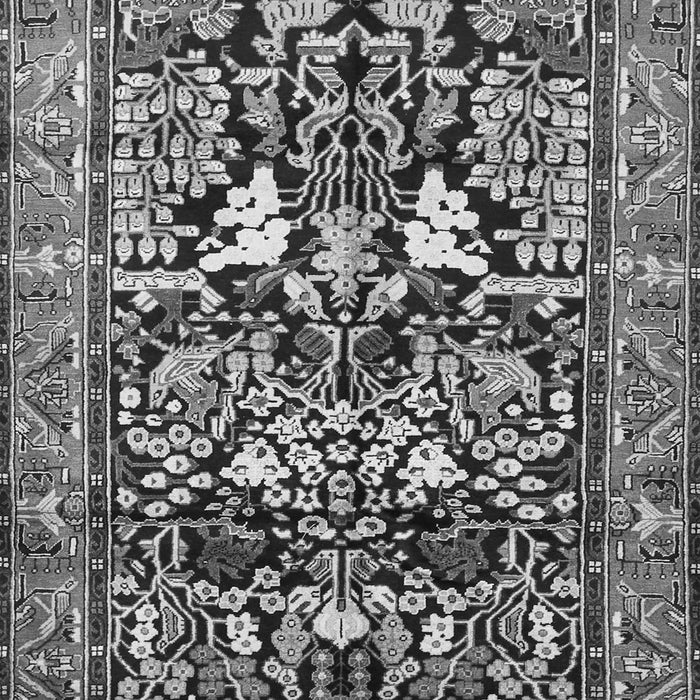Serging Thickness of Machine Washable Persian Gray Traditional Rug, wshtr1214gry