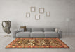 Machine Washable Persian Brown Traditional Rug in a Living Room,, wshtr1214brn