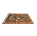 Sideview of Machine Washable Persian Brown Traditional Rug, wshtr1214brn