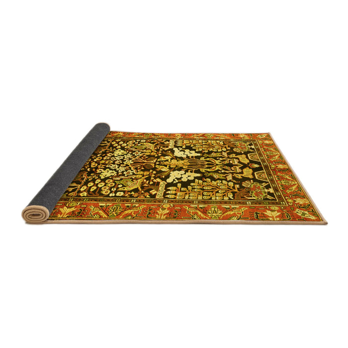 Sideview of Persian Yellow Traditional Rug, tr1214yw