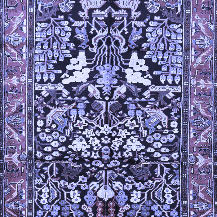 Machine Washable Persian Blue Traditional Rug, wshtr1214blu