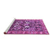 Sideview of Machine Washable Persian Purple Traditional Area Rugs, wshtr1214pur