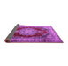 Sideview of Medallion Purple Traditional Rug, tr1215pur