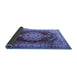 Sideview of Medallion Blue Traditional Rug, tr1215blu