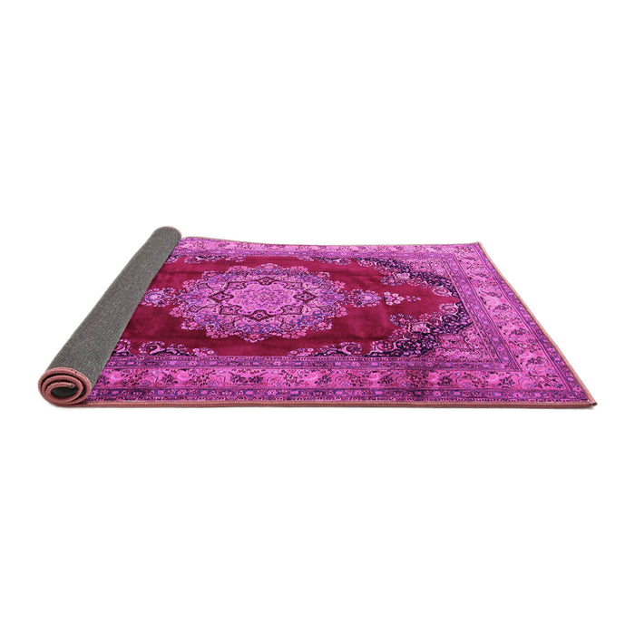 Sideview of Medallion Pink Traditional Rug, tr1215pnk