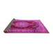 Sideview of Medallion Pink Traditional Rug, tr1215pnk