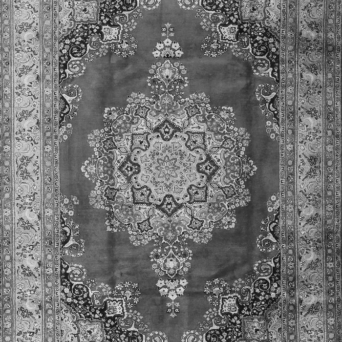 Serging Thickness of Machine Washable Medallion Gray Traditional Rug, wshtr1215gry