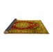 Sideview of Medallion Yellow Traditional Rug, tr1215yw