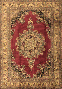 Medallion Brown Traditional Rug, tr1215brn