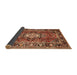 Sideview of Traditional Saffron Red Medallion Rug, tr1216