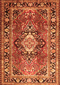 Medallion Orange Traditional Rug, tr1216org