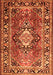 Medallion Orange Traditional Rug, tr1216org