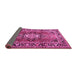 Sideview of Medallion Pink Traditional Rug, tr1216pnk