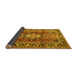 Sideview of Medallion Yellow Traditional Rug, tr1216yw