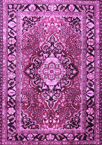 Medallion Purple Traditional Rug, tr1216pur