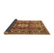 Sideview of Medallion Brown Traditional Rug, tr1216brn