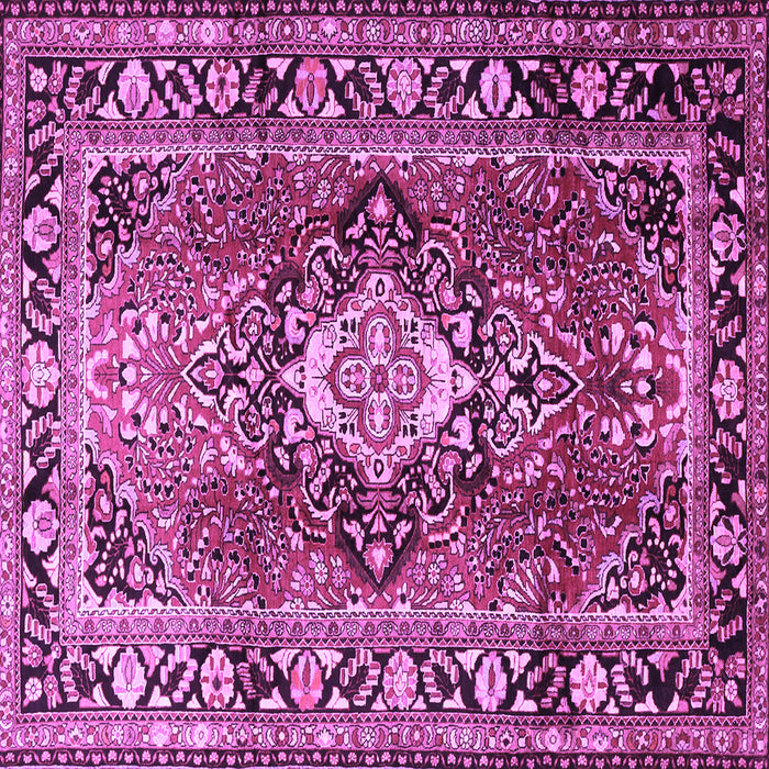 Square Medallion Purple Traditional Rug, tr1216pur