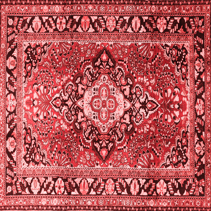 Medallion Red Traditional Rug, tr1216red