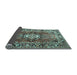 Sideview of Medallion Light Blue Traditional Rug, tr1216lblu