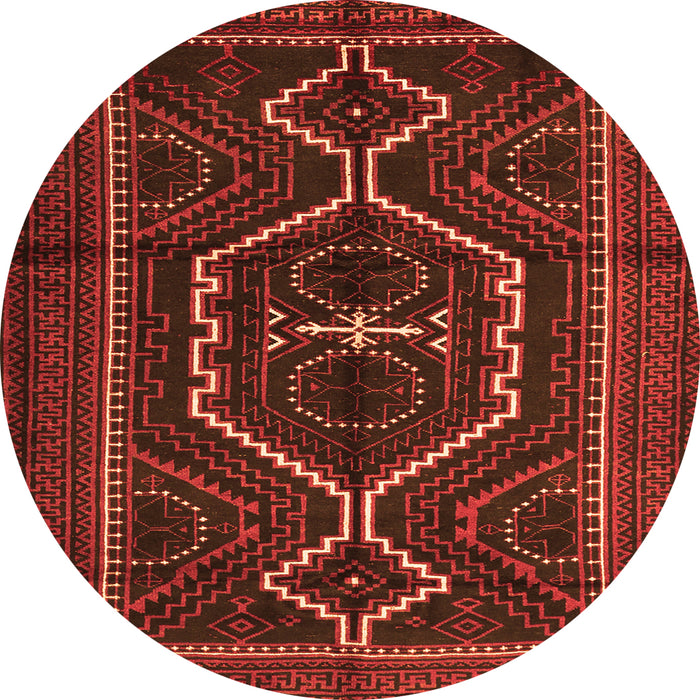 Square Persian Orange Traditional Rug, tr1217org