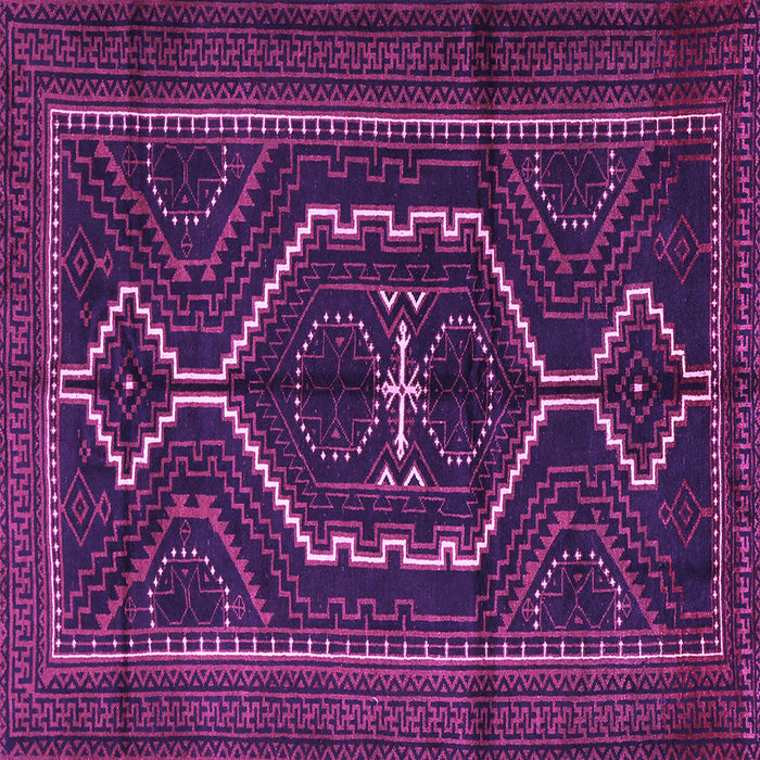 Square Machine Washable Persian Purple Traditional Area Rugs, wshtr1217pur