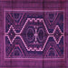 Square Machine Washable Persian Purple Traditional Area Rugs, wshtr1217pur