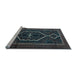 Sideview of Machine Washable Persian Light Blue Traditional Rug, wshtr1217lblu