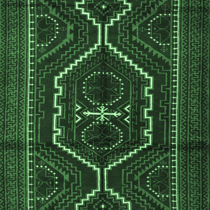 Machine Washable Persian Emerald Green Traditional Area Rugs, wshtr1217emgrn
