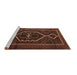 Sideview of Machine Washable Persian Brown Traditional Rug, wshtr1217brn