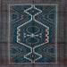 Square Machine Washable Persian Light Blue Traditional Rug, wshtr1217lblu