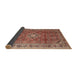 Sideview of Traditional Saffron Red Persian Rug, tr1218