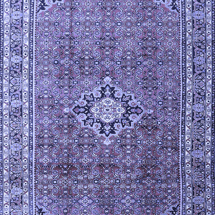 Machine Washable Persian Blue Traditional Rug, wshtr1218blu