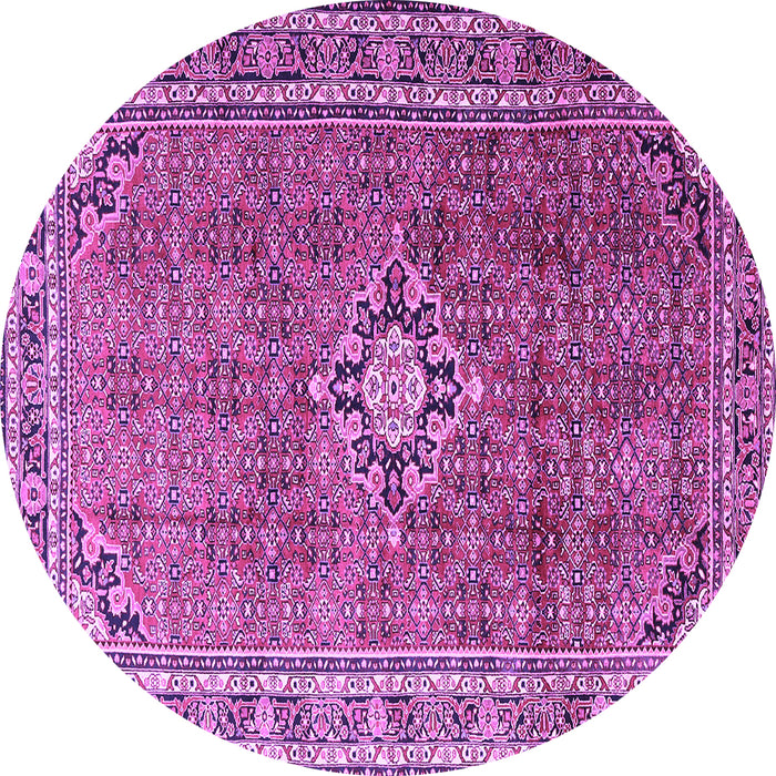 Round Persian Purple Traditional Rug, tr1218pur