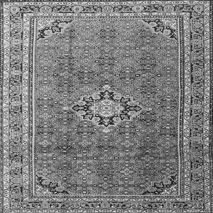Round Machine Washable Persian Gray Traditional Rug, wshtr1218gry