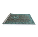 Sideview of Machine Washable Persian Light Blue Traditional Rug, wshtr1218lblu