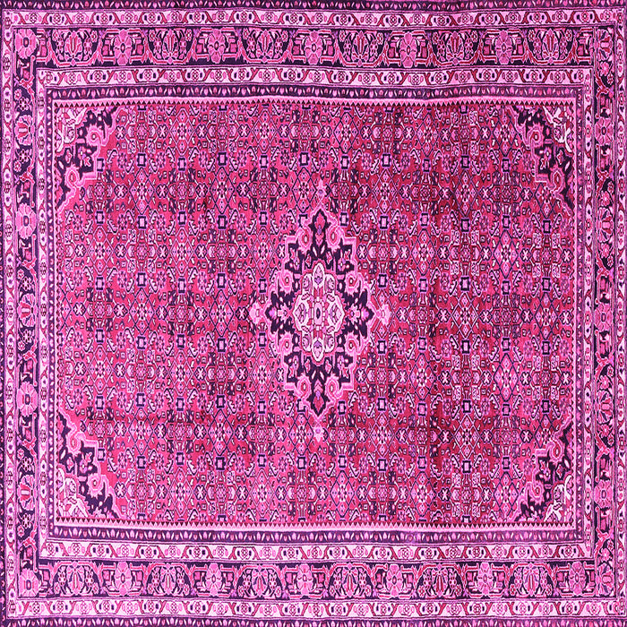 Square Machine Washable Persian Pink Traditional Rug, wshtr1218pnk