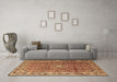 Machine Washable Persian Brown Traditional Rug in a Living Room,, wshtr1218brn